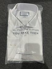Charles Tyrwhitt Dress Shirt White BRAND NEW 17.5/35 Classic Fit Non Iron Shirt