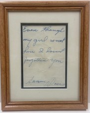 Sammy Davis Jr, Signed Autograph/Inscription, Free Shipping Sammy Davis Jr, Signed Autograph/Inscription, Free Shipping