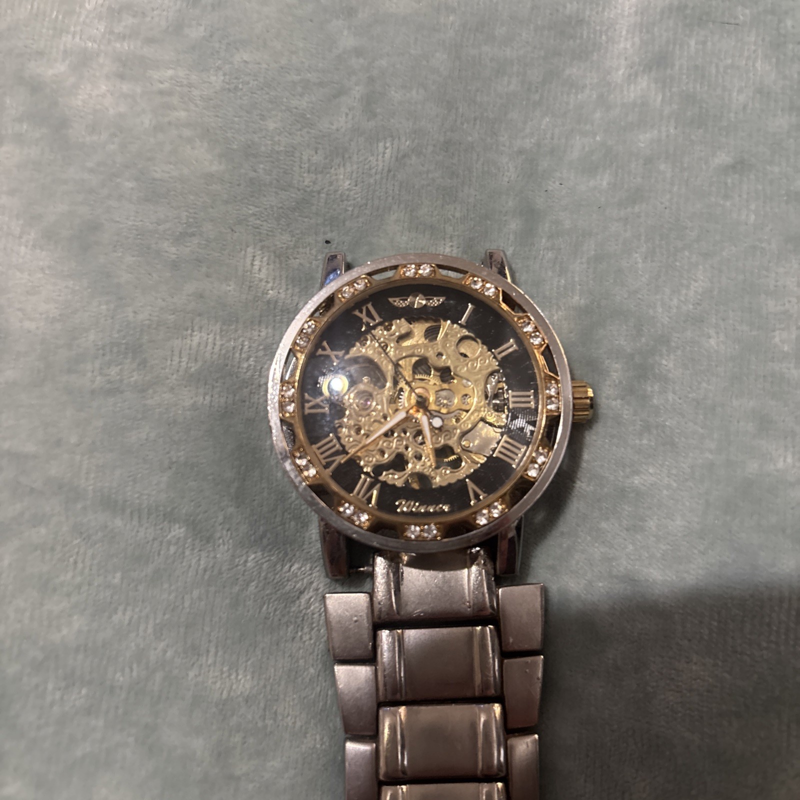 Winner Transparent Mechanical Skeleton Watch Men'… - image 1