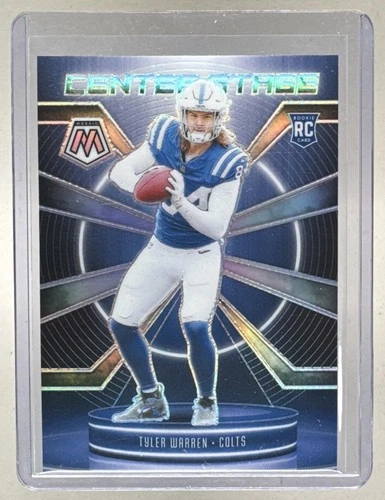Tyler Warren 2025 Panini Mosaic #10 Silver Prizm Center Stage Rookie RC