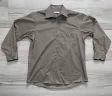 Joseph Abboud Mens Button Up Dress Shirt 16.5 Tall 32/33 Regular Fit Brown