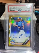 Gregory Guerrero 2019 Bowman Chrome 1st Gold Refractor /50 AUTO METS PSA 9