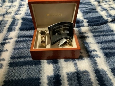 Citizen Watch with Box El2602-61e Woman s Gold Stainless Steel