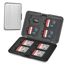 Aluminum Shock Resistant Carrying Box Memory Card Storage Case Holder 8 Silver