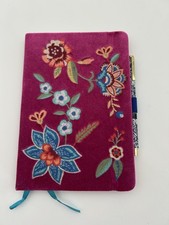 Johnny Was Pink Floral Embroidered Notebook
