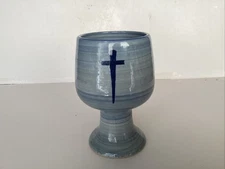 Louisville Stoneware Studio Pottery 6” Tx3-1/2”W Goblet Mid Century Modern