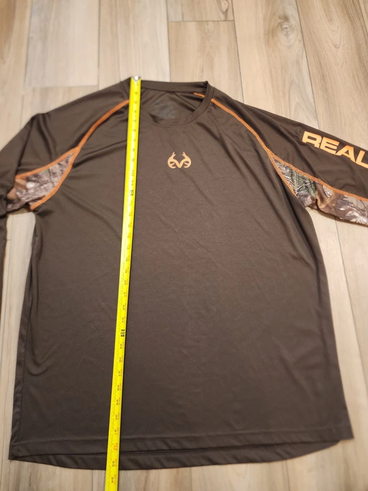 Realtree Dri-Fit Long Sleeve Shirt Lightweight Brown Camo Logo Men's Size XXL - Image 4 of 4