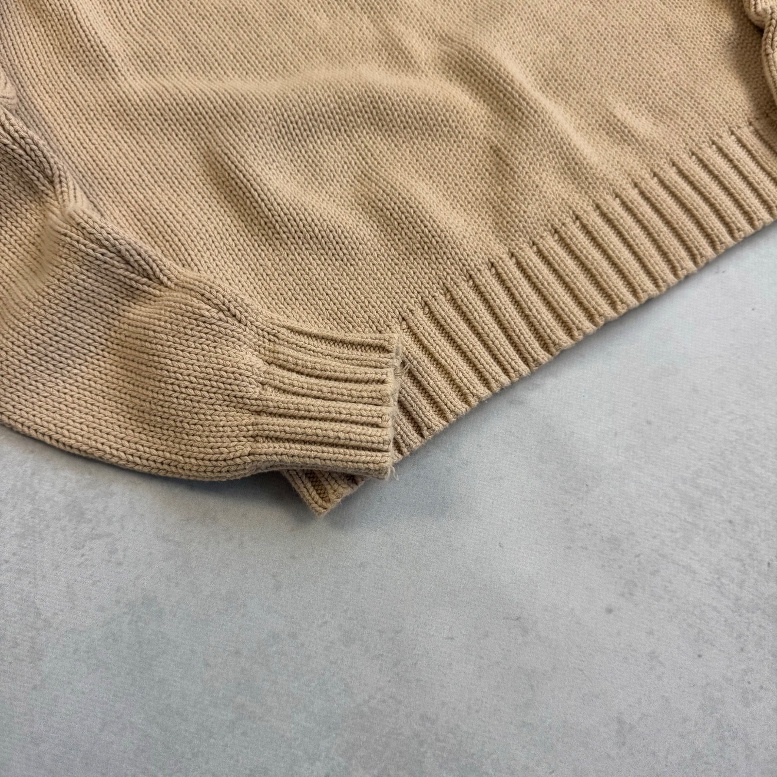 MAGLIONE MAGLIA COTONE BEIGE YVES SAINT LAURENT VINTAGE ANNI 90 LOGO YSL TAGLIA MEDIA