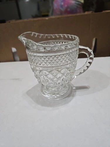 VINTAGE 1960'S Anchor Hocking Wexford Creamer Glass Pitcher