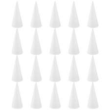 20pcs Foam Craft Cones, Polystyrene Foam Shaped Cones for DIY Xmas Tree