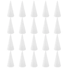  20pcs Foam Craft Cones, Polystyrene Foam Shaped Cones for DIY Xmas Tree