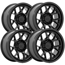 (Set of 4) Pro Comp PA205 Wraith 17x8 6x5.5" +20mm Matte Black Wheels Rims