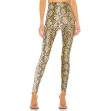 NWOT COMMANDO Faux Leather Animal Legging Neon Snakeprint S