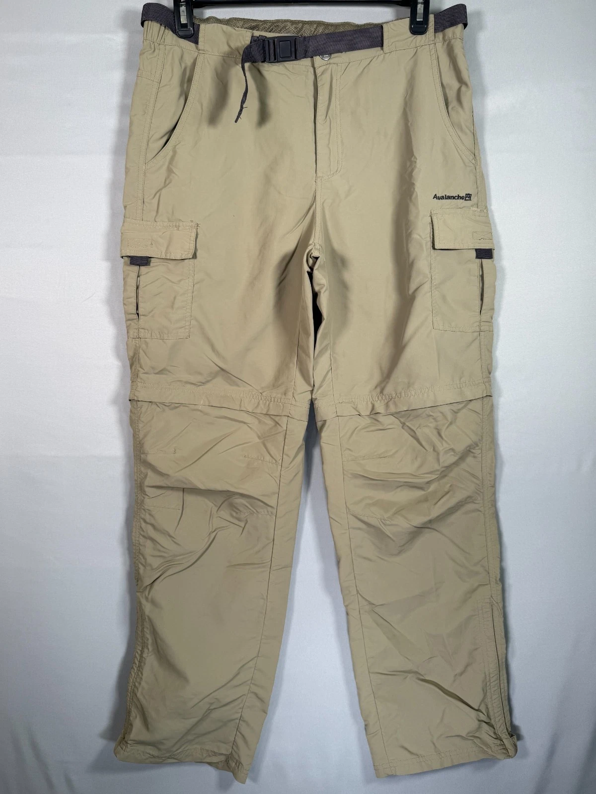 Avalanche Men's Convertible Insect Resistant Hiking Pants 34x31" Belted Cargo