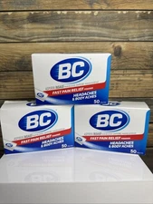 BC Fast Pain Relief Powder, Headaches & Body Aches, 3 Packs Of 50 Packets Lot 🔥