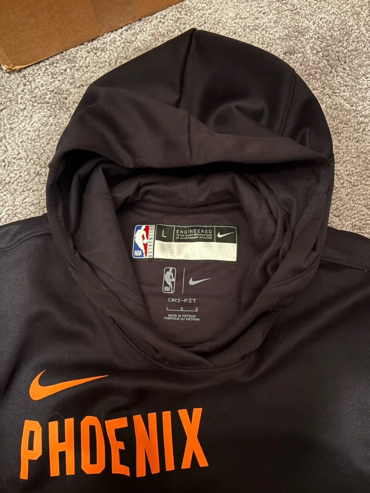 Nike NBA Authentic Suns Sleeveless Hoodie Size L Men's Black NWT RARE!! DBOOK - Image 4 of 4