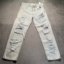 2Y DNM Jeans Mens W36 L29 Blue Straight Distr...