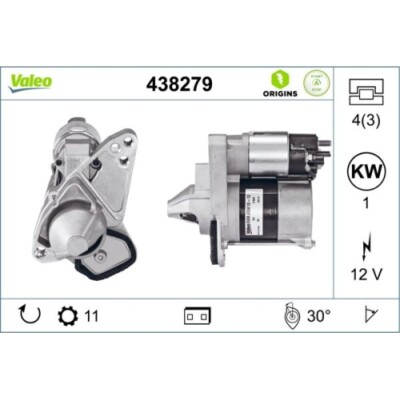 1x Starter VALEO 438279 passend für NISSAN RENAULT DACIA