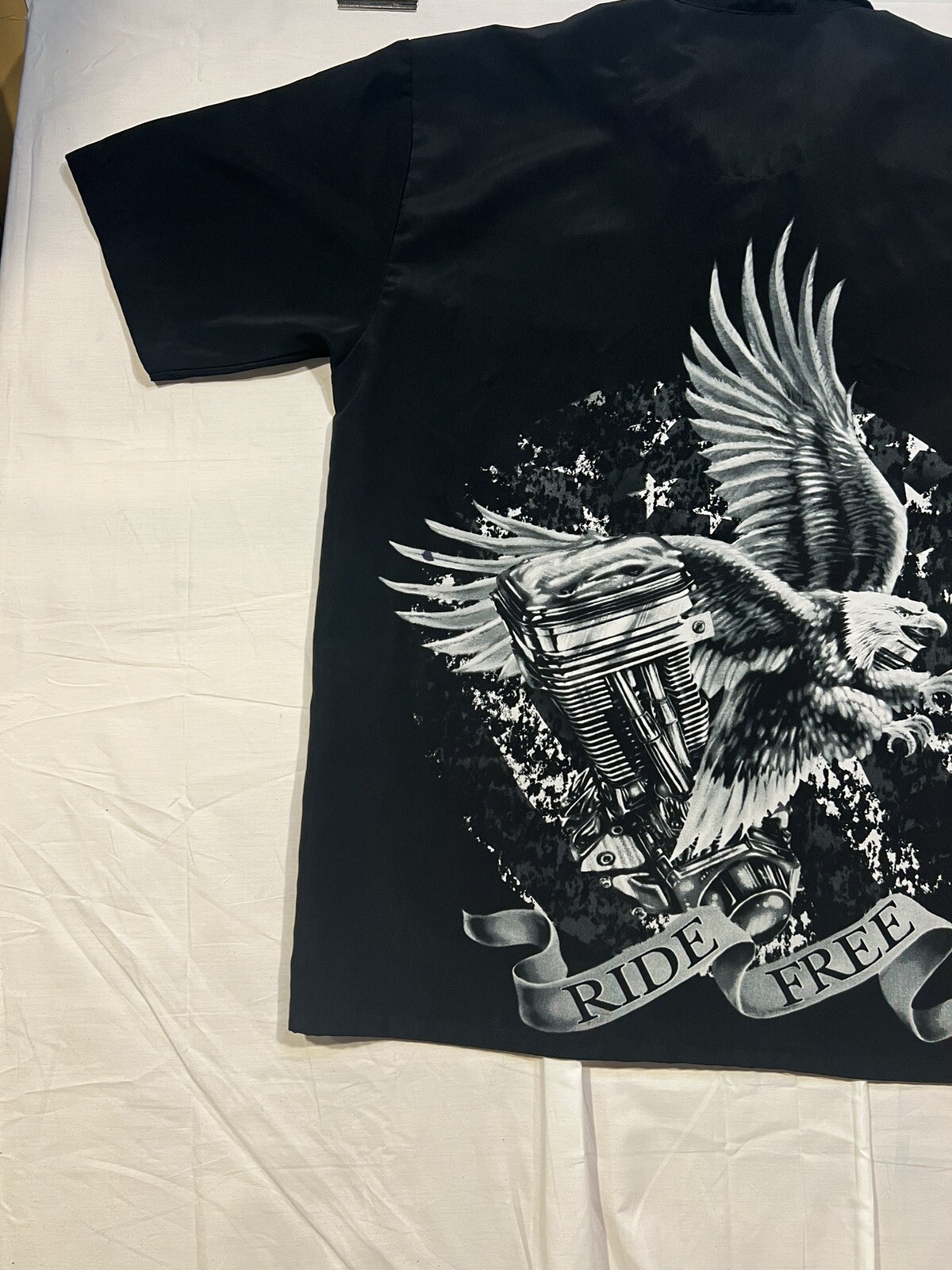Bald Eagle Button Down Shirt Men Large Motorcycle… - image 12