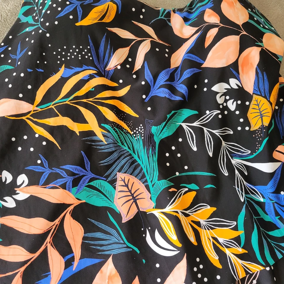 Top de natación Maurices para mujer extra grande XL TBback azul floral espaguetis ajustables Foto 4 de 4