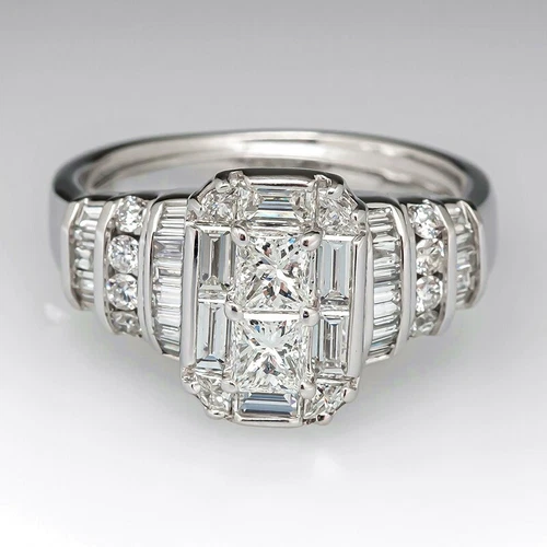 Women 925 Silver Filled Wedding Rings Cubic Zircon Engagement Jewelry Sz 6-10 - Picture 28 of 34