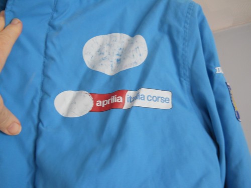 VINTAGE RACING APRILIA ESZ LIGHT BLUE SOFT SHELL LINED JACKET SIZE XXL - Picture 7 of 12