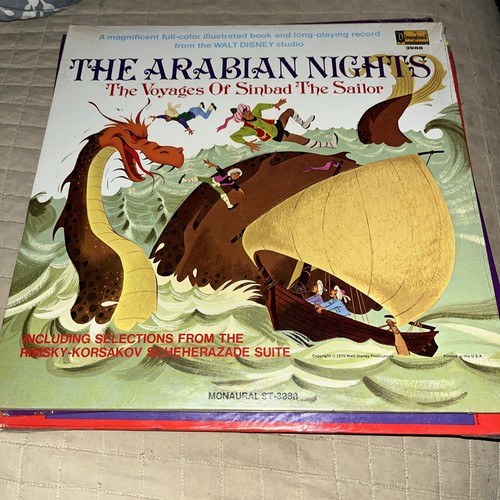 Disney "The Arabian Nights 1970 Vinyl LP w/illustrated booklet Sealed ST-3988