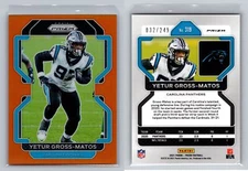 2021 Panini Prizm #319 Yetur Gross-Matos Orange #/249