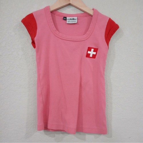 Alba Creation Switzerland Girls Sz XS 5/6 Short Sleeve Shirt 100% Cotton
