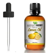 Mayan's Secret - Organic Lemon Essential Oil 4oz For Cooking, Cleaning and Skin