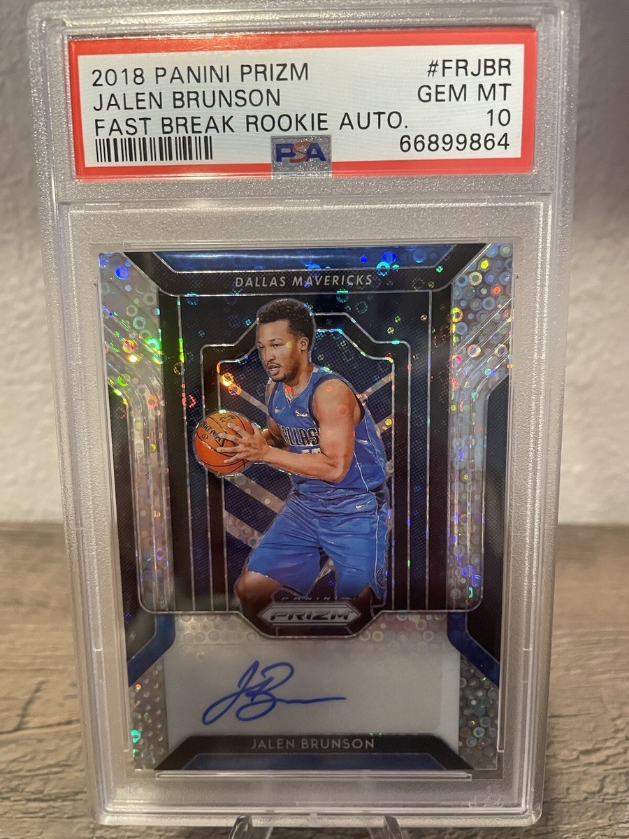 2018 Jalen Brunson Panini Prizm Fast Break Rookie Auto RC Disco 