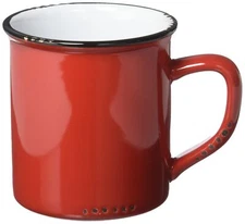 Abbott Collection Enamel Look Stoneware Mug, Red -