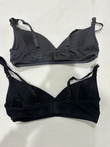 2x H&M Maternity Bra Soft Cups Wire Free Moulded Breast Feeding Size 34B - Picture 2 of 2