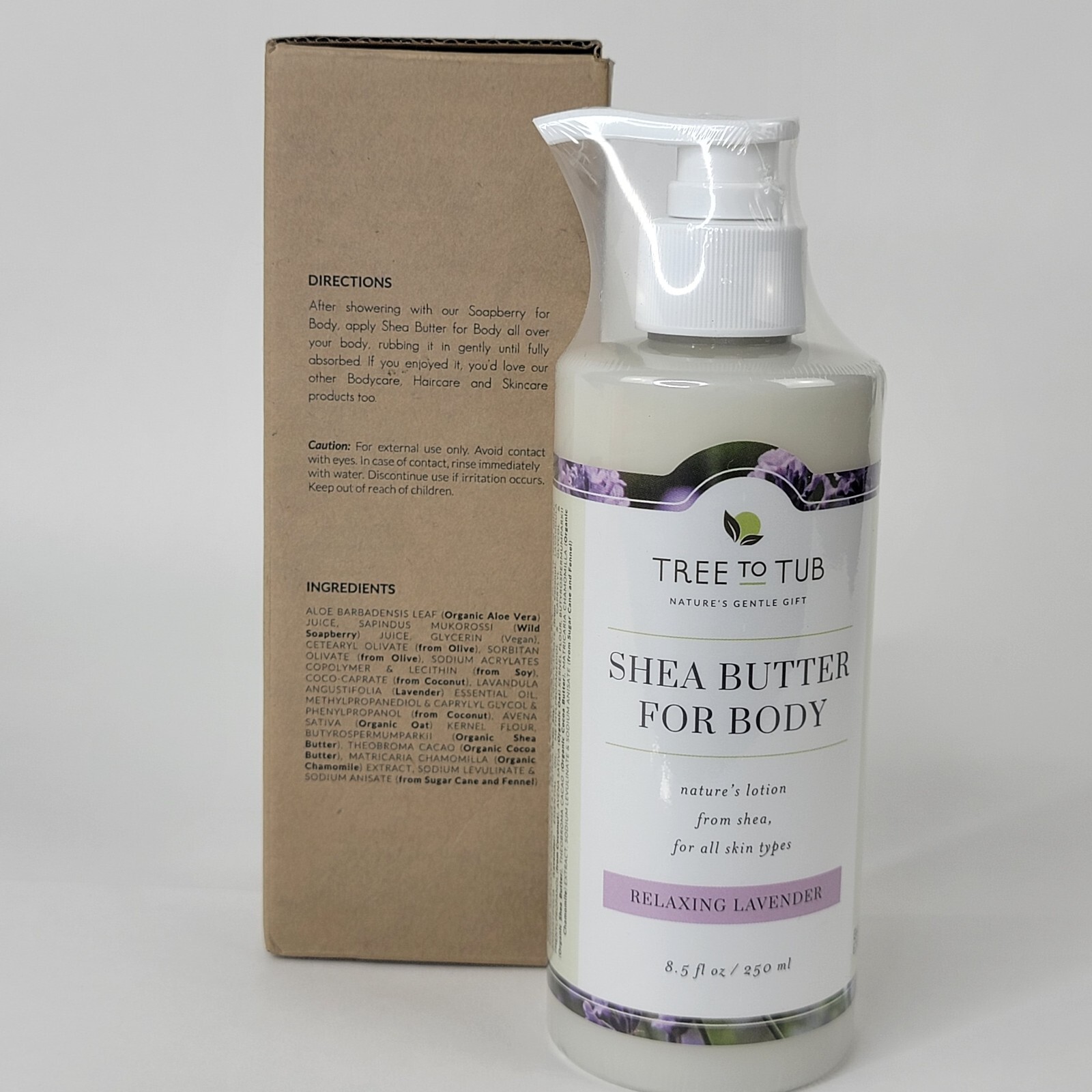 Tree To Tub | Shea Butter for Body, Relaxing Lavender Lotion for Sensitive Skin