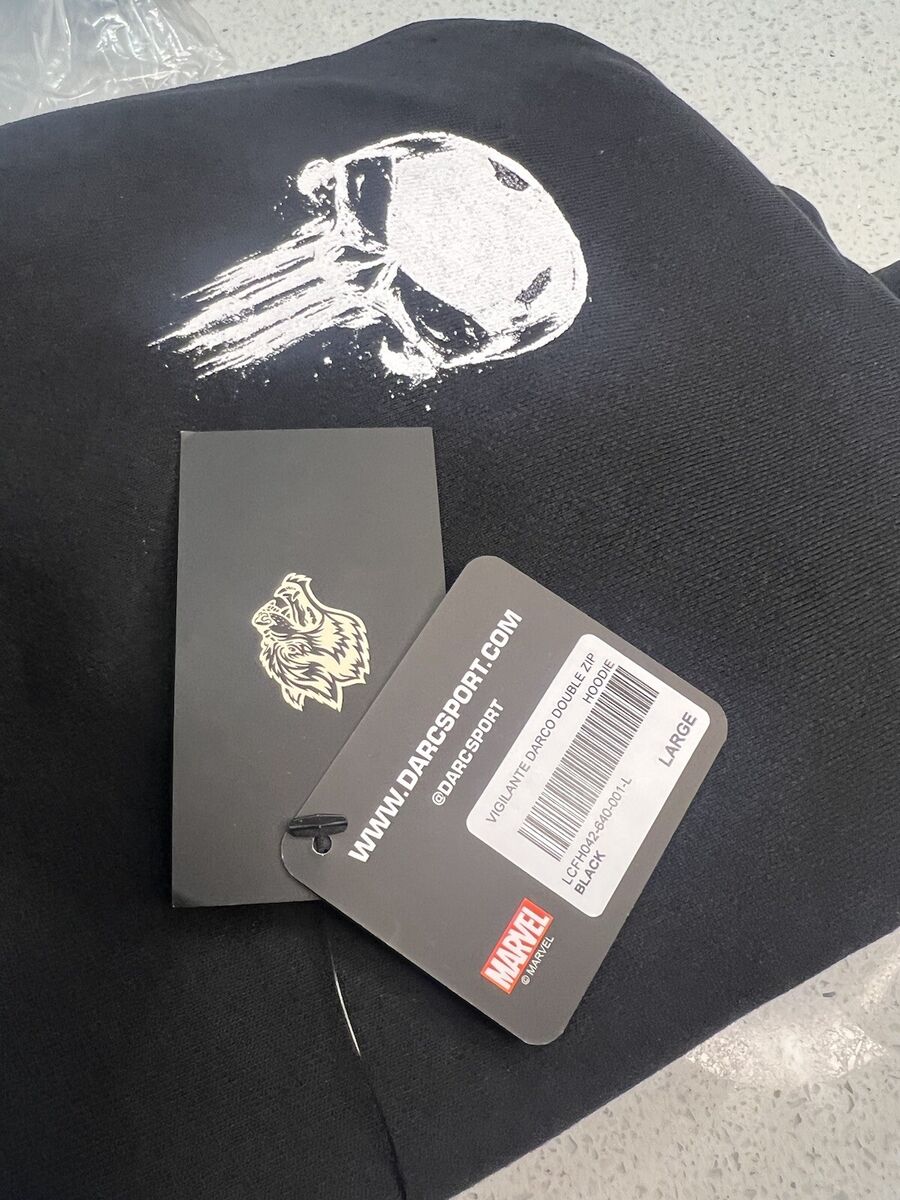 Darc Sport Vigilante Darco Double Zip Hoodie IN HAND BLACK Darc Sport Vigilante Darco Double Zip Hoodie IN HAND BLACK