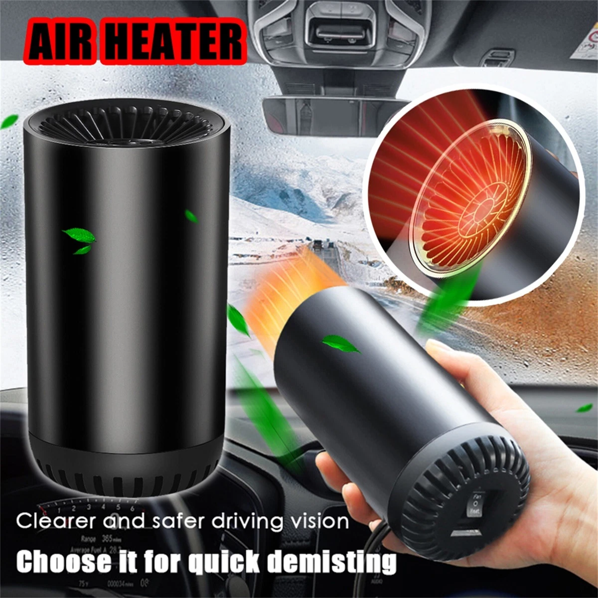Car Heater 2 In 1 Portable Car Battery Operated Space Heater for Camping  Tent | eBay