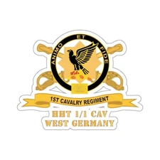 Kiss-Cut Stickers-1st Cavalry Regiment w Br - Ribbon - HHT 1-1 CAV West Germany