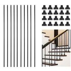 Iron Straight Balusters For Staircase Square Hollow Spindles 1/2" (10-PACK) NEW