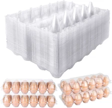 Plastic Egg Cartons Bulk, 36 Packs Empty Clear Plastic Egg Carton Holds Up to 12