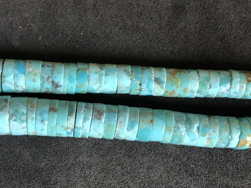 Real Turquoise Graduated Necklace made By Santo Domingo Joann Garcia N56 - Picture 4 of 6