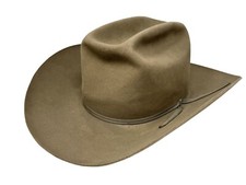 Resistol Fort Worth Canyon Self Conforming Western Cowboy Hat 3X Beaver Sz 7