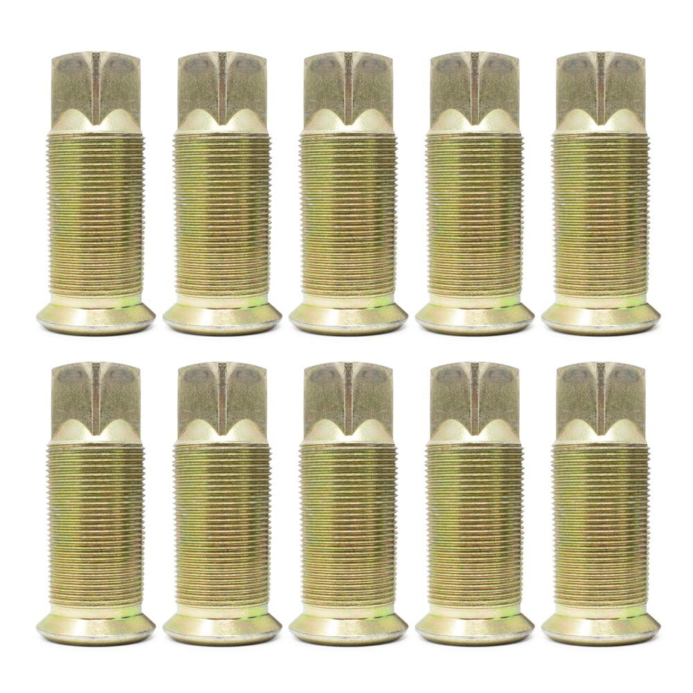 Ten M-133 LH Stud-Piloted Budd Wheel Inner Cap Nuts - 3-1/16