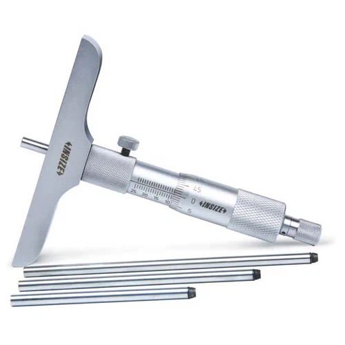 INSIZE 3240-6 DEPTH MICROMETER 0-6", Graduation .001" 6 Rods