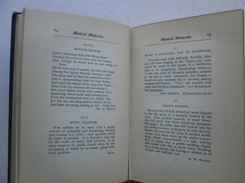 MUSICAL MOMENTS Short Selections In Prose and Verse For Music Lovers 1890 HC - Picture 4 of 4