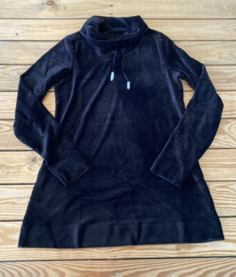 Susan graver NWOT Women s Ribbed Velour turtleneck Tunic top size 2XS Black RTR 