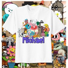 Amazing World of Gumball Group Custom T-Shirt Personalize Birthday Tshirt Darwin