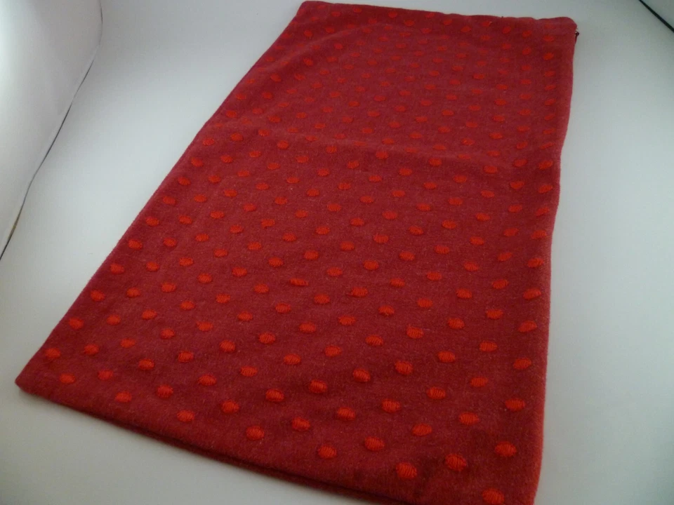 4件装西ELM枕套红色刺绣圆点拉链闭合12X21棉 — 第 2/4 张图片