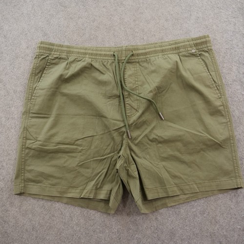 Psycho Bunny Shorts Mens 3XL XXL Green Flat Front Drawstring Elastic Waist New