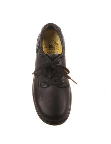 ROC KICK Junior Black Lace School Shoes - ROCBOOTS - AU/UK Junior Size 10.5 - Picture 3 of 5