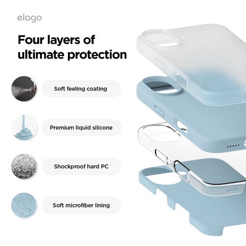 Custodia iPhone 16 - elago® iPhone 16 custodia in silicone premium - Foto 215 di 260
